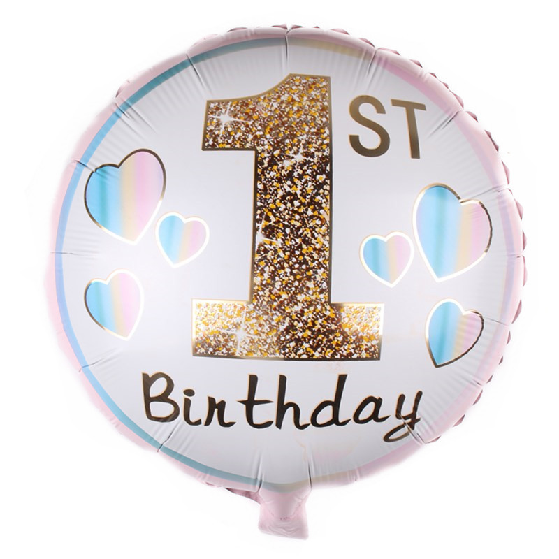 Ronde 18 inch jongen en meisje digitale aluminium film ballon baby aluminiumfolie verjaardagsfeestje layout helium ballon