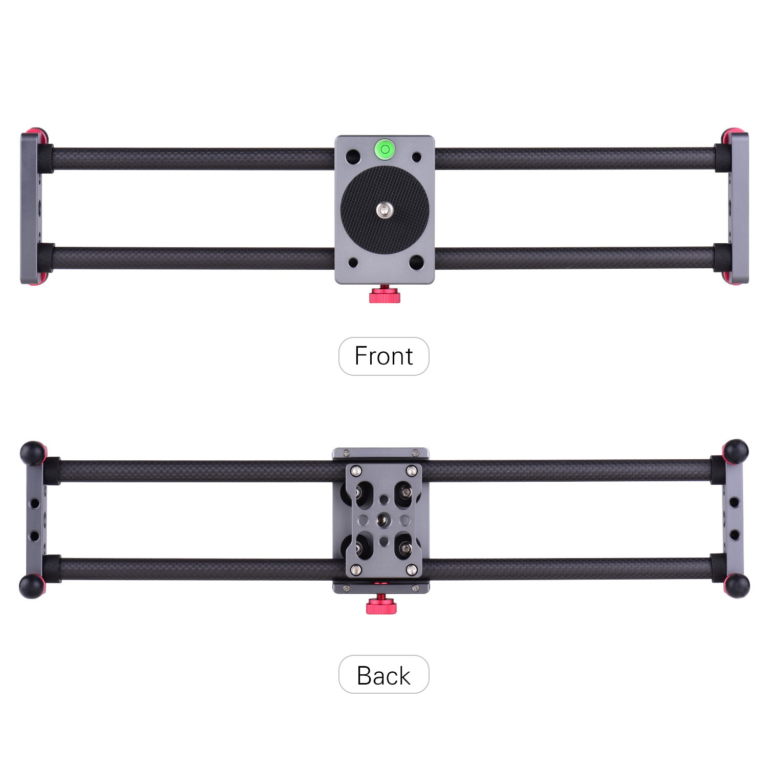 Camera Slider Carbon Fiber Dolly Video Stabilizer Rail 15.7&quot; Photography Track Slide for Nikon Canon Sony DSLR Camera Smartphone