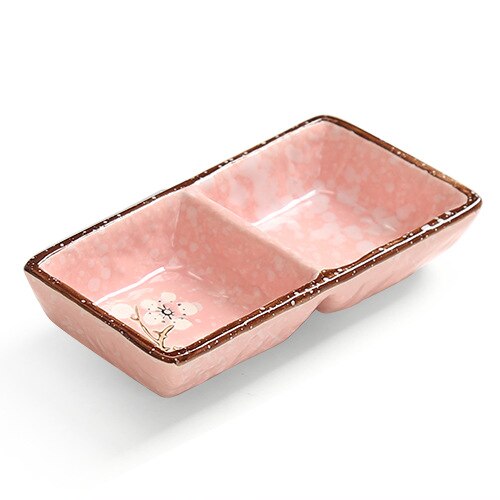 Huishoudelijke Keramische Dip Schotel Side Schotel Side Schotel Voorgerecht Bijgerecht Boter Side Schotel Keukengerei: Double check pink