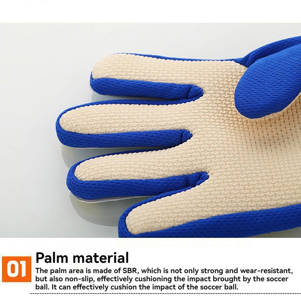 Loogdeel Voetbal Keeper Handschoenen Vinger Beschermen Verdikte Anti-Slip Slijtvaste Volwassen Kind Voetbal Training Sporthandschoenen
