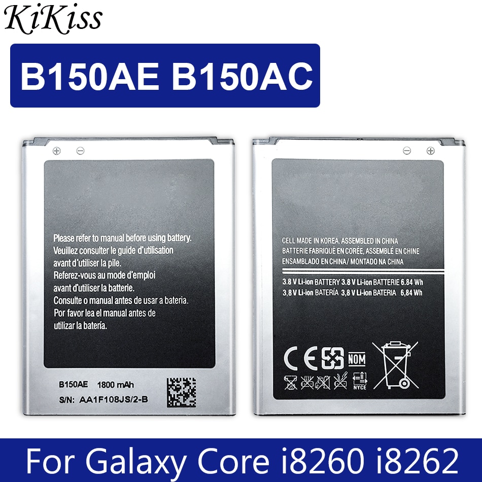 Kikiss Batterij B150AE B150AC 1800 Mah Voor Samsung Galaxy Core Gt I8260 I8262 G3508j G3502 G3508 G3509 G3502U B150AE GT-I8260