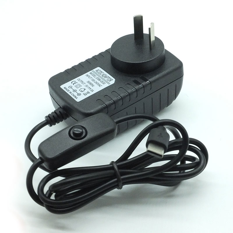 Himbeere Pi 4 Typ-C Netzteil 5V 3A Energie Adapter Mit an/aus Schalter EU UNS AU UK Ladegerät für Himbeere Pi 4 Modell B