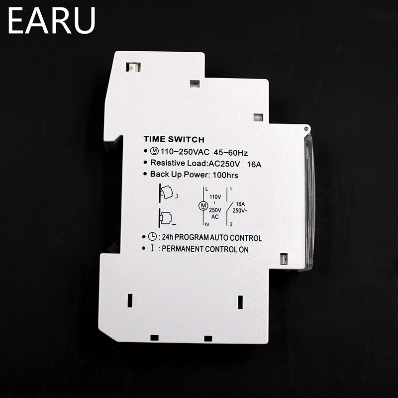 SUL180a 15 Minutes Mechanical Timer 24 Hours Programmable Din Rail Timer Time Switch Relay Measurement Analysis Instruments