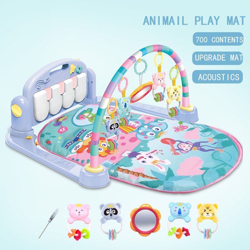 Upgrade Baby Speelkleed Kids Rug Educatief Puzzel Tapijt Met Piano Leuke Dier Playmat Baby Kruipen Activiteit Gym Speelgoed: animail