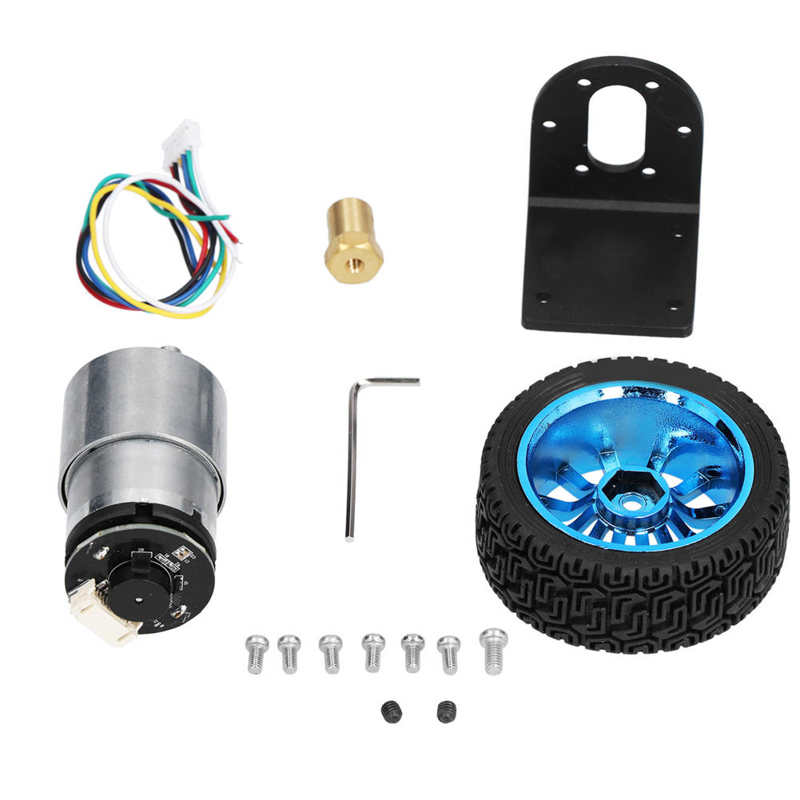 Motor codificador DC, motores de engranajes DC12V para coche inteligente, bricolaje: 20RPM