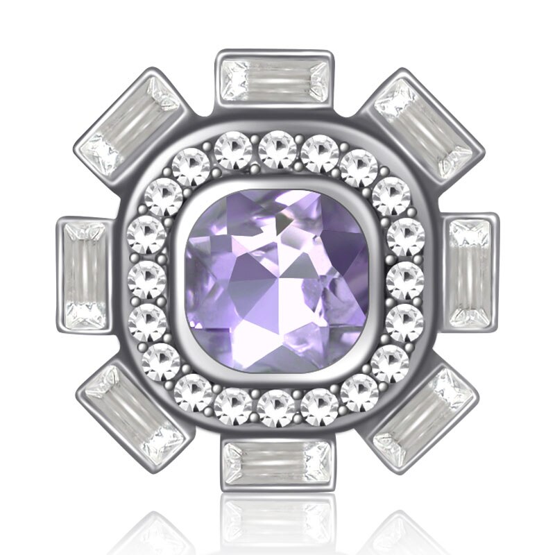 Kz3502 vierkante strass kristal schoonheid 20mm drukknopen passen diy 18mm drukknopen armband drukknopen kerst sieraden