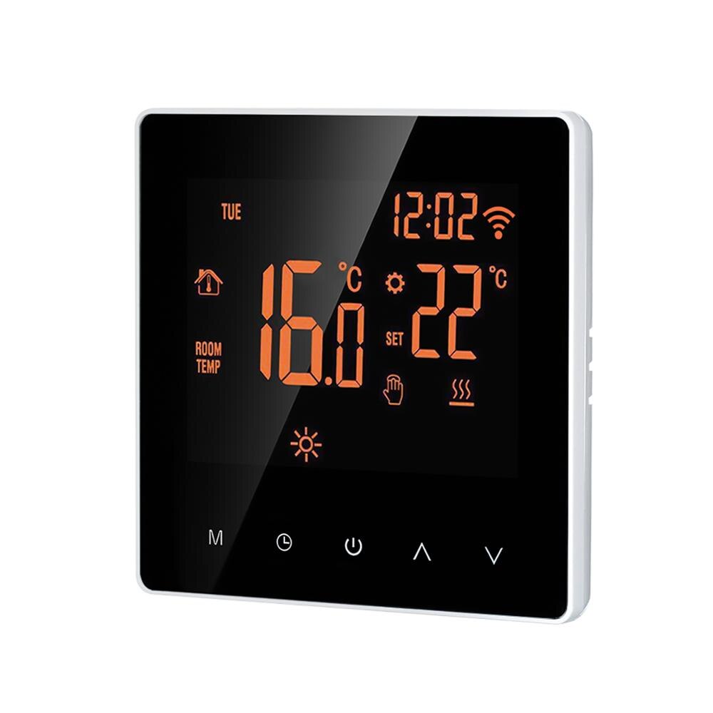 Termostato inteligente programable para calentador de agua y Gas, controlador Digital de temperatura, termostato para calentador de agua para casa, oficina y Hotel: Orange / No WiFi