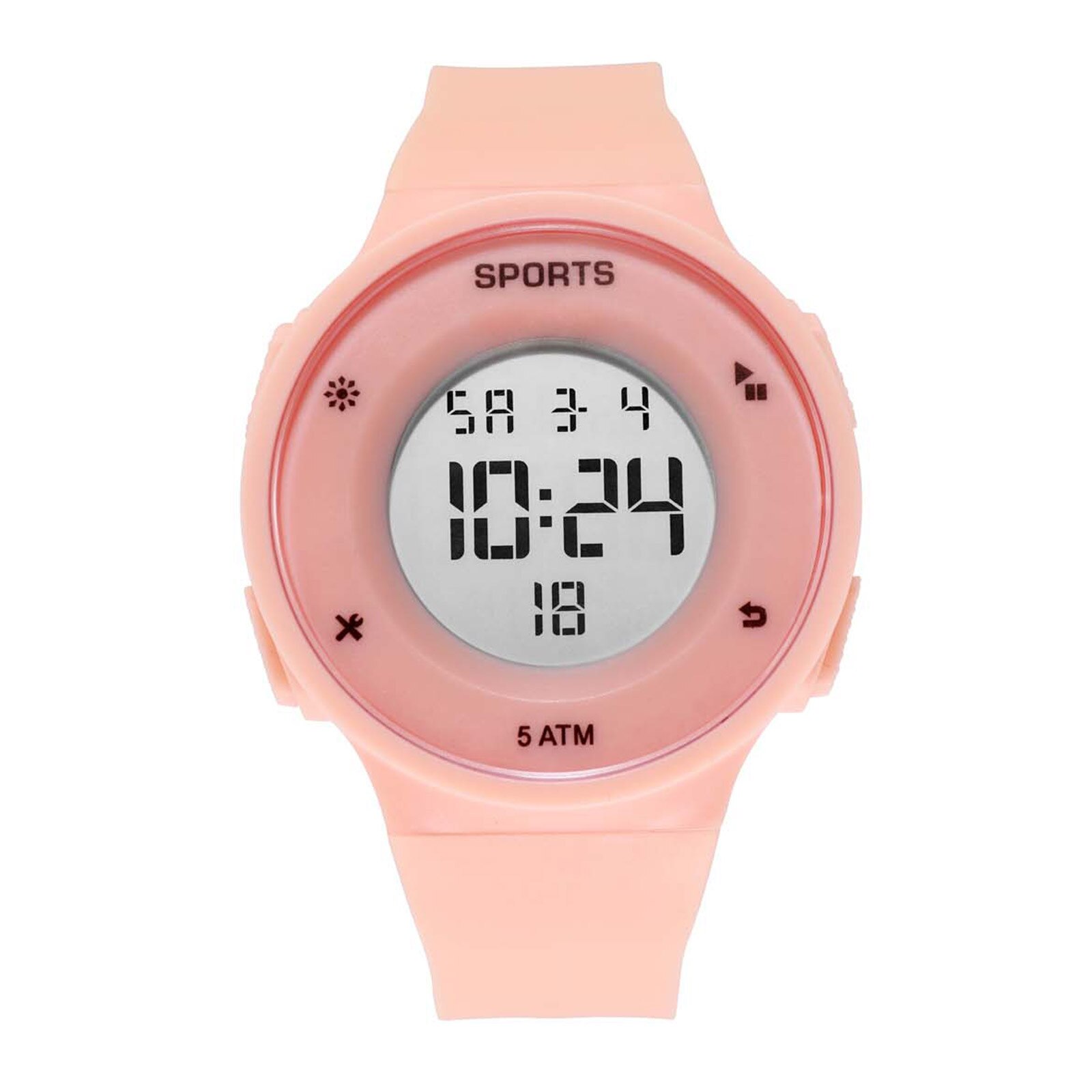 Luxe Heren Horloge Digitale Led Datum Sport Mannen Multifunctionele Waterdichte Outdoor Elektronische Mannen Digitale Horloges Reloj Hombre: Pink