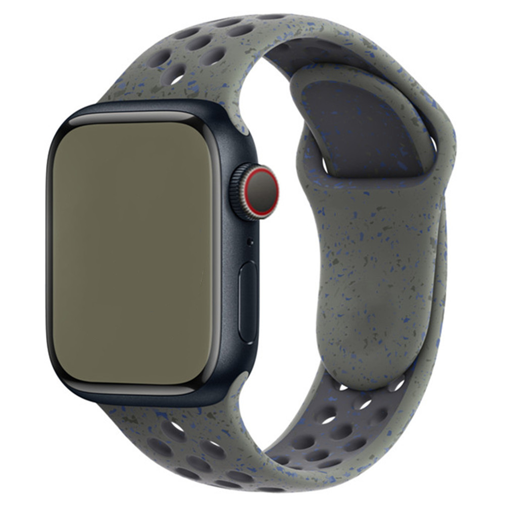 Pulseira de silicone original para apple watch 44mm 45mm 40mm 41mm 46 42mm, pulseira de borracha respirável iwatch series10 9 8 se 7 ultra 2 49mm: White black / 18mm