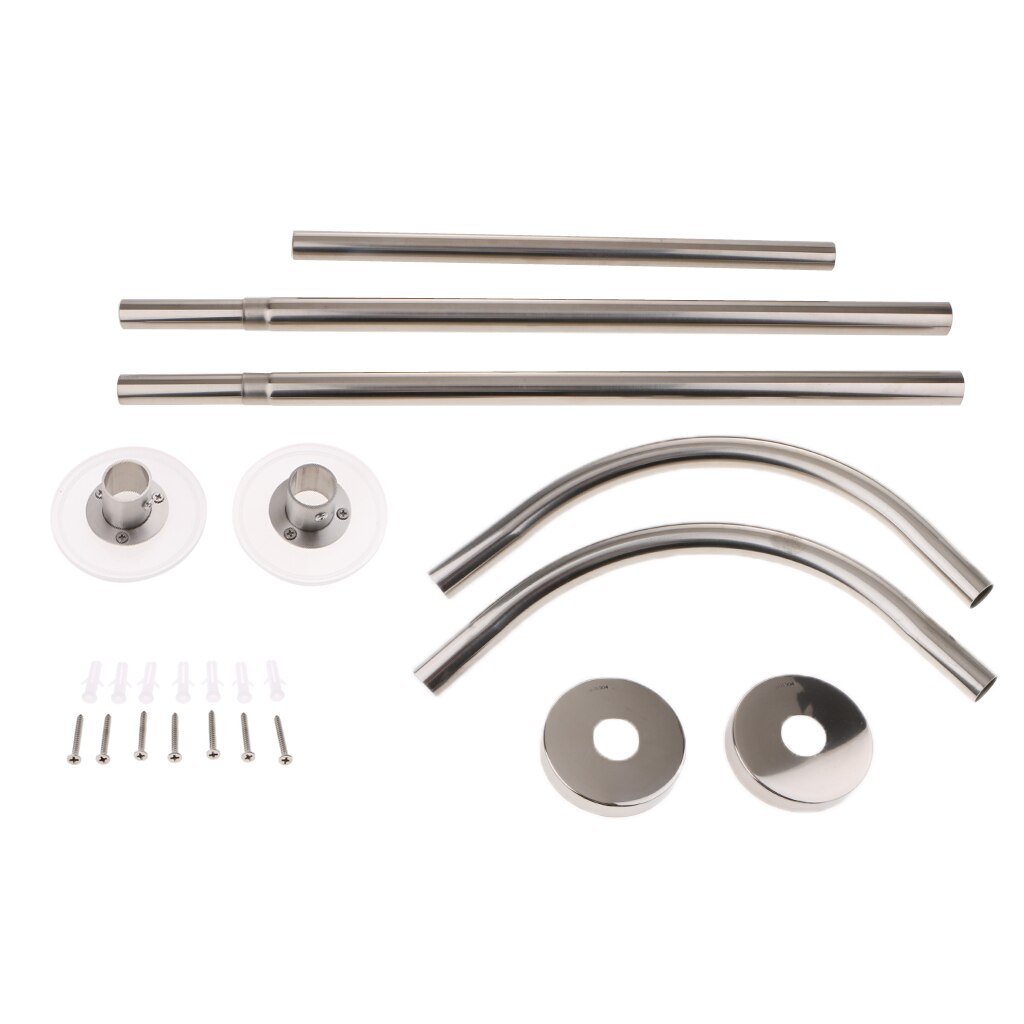 Expandable Curved Shower Curtain Rod 31-47inch Bath Tub Bathroom Bar Rod