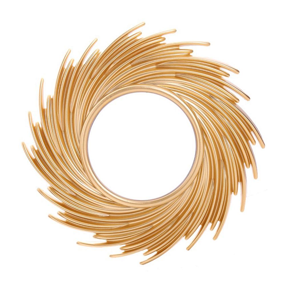 10 " nordisk solform dekorativ spegel rotting innovativ konstdekoration rund sminkspegel dressing badrum vägghängande spegel