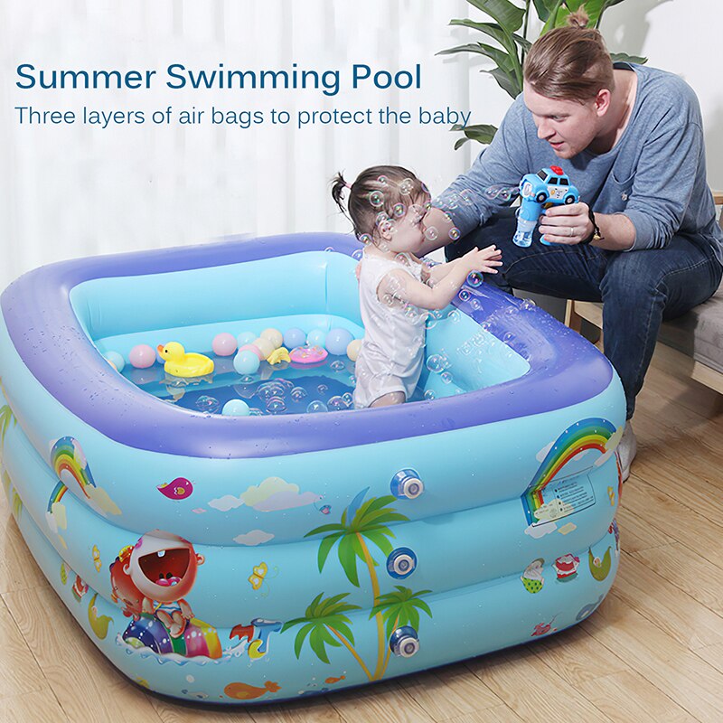 130Cm Pvc Opblaasbaar Zwembad Bad Voor Kids Kinderen Familie Zomer Outdoor Water Zwemmen Speel Centrum Speelgoed
