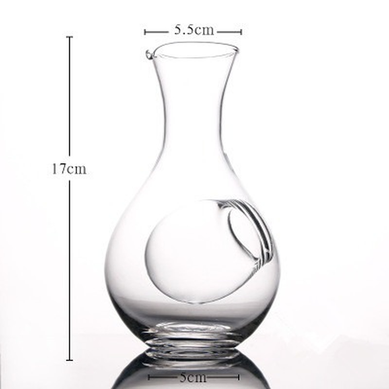 Japanese Style Glass Wine Bottle Thumb Hole Sake Glass Ice Jug Hamster Nest Cooling Room Wine Pourers Decanter Set