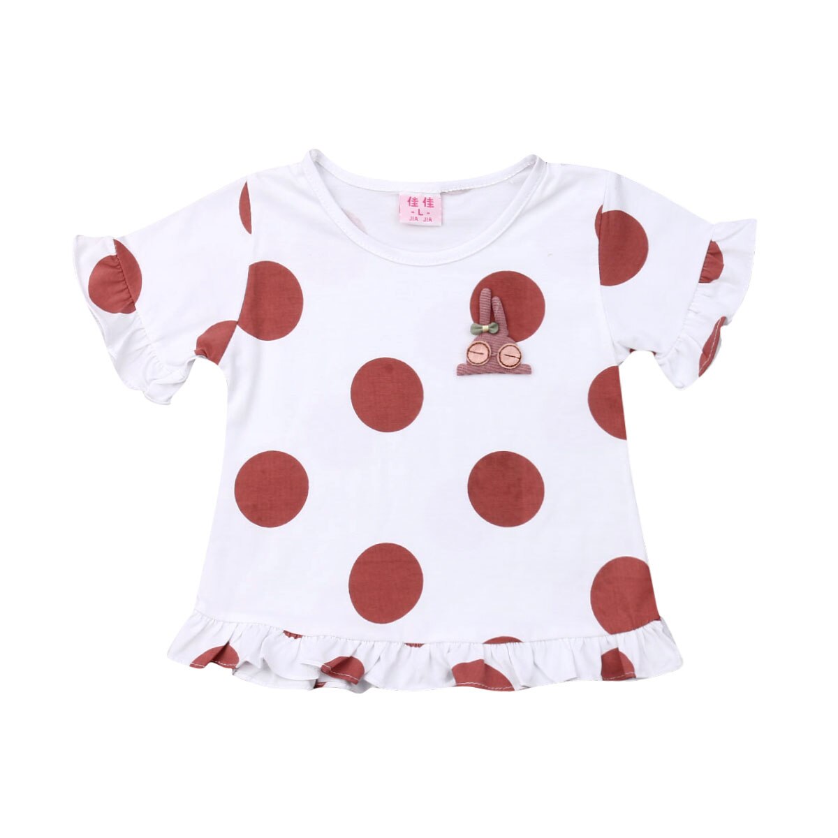 Kinderen Meisje T-shirt Zomer Baby Boy Katoen Tops Peuter Tees Kleding Kinderkleding T-shirts Korte Mouw Casual Wear Dot leuke: Rood / 24M