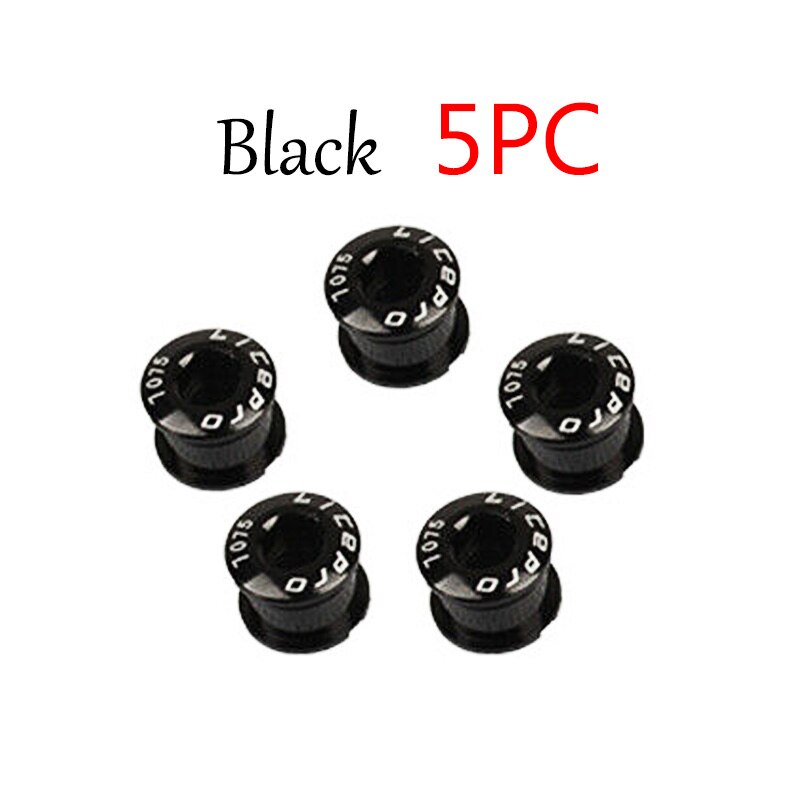 5Pcs Litepro 8.5Mm Mtb Kettingblad Bouten Double/Triple Speed Disc Aluminium Fiets Crankstel Bouten Mountain Road fietsen Onderdelen: 8.5mm-Black-5PCS