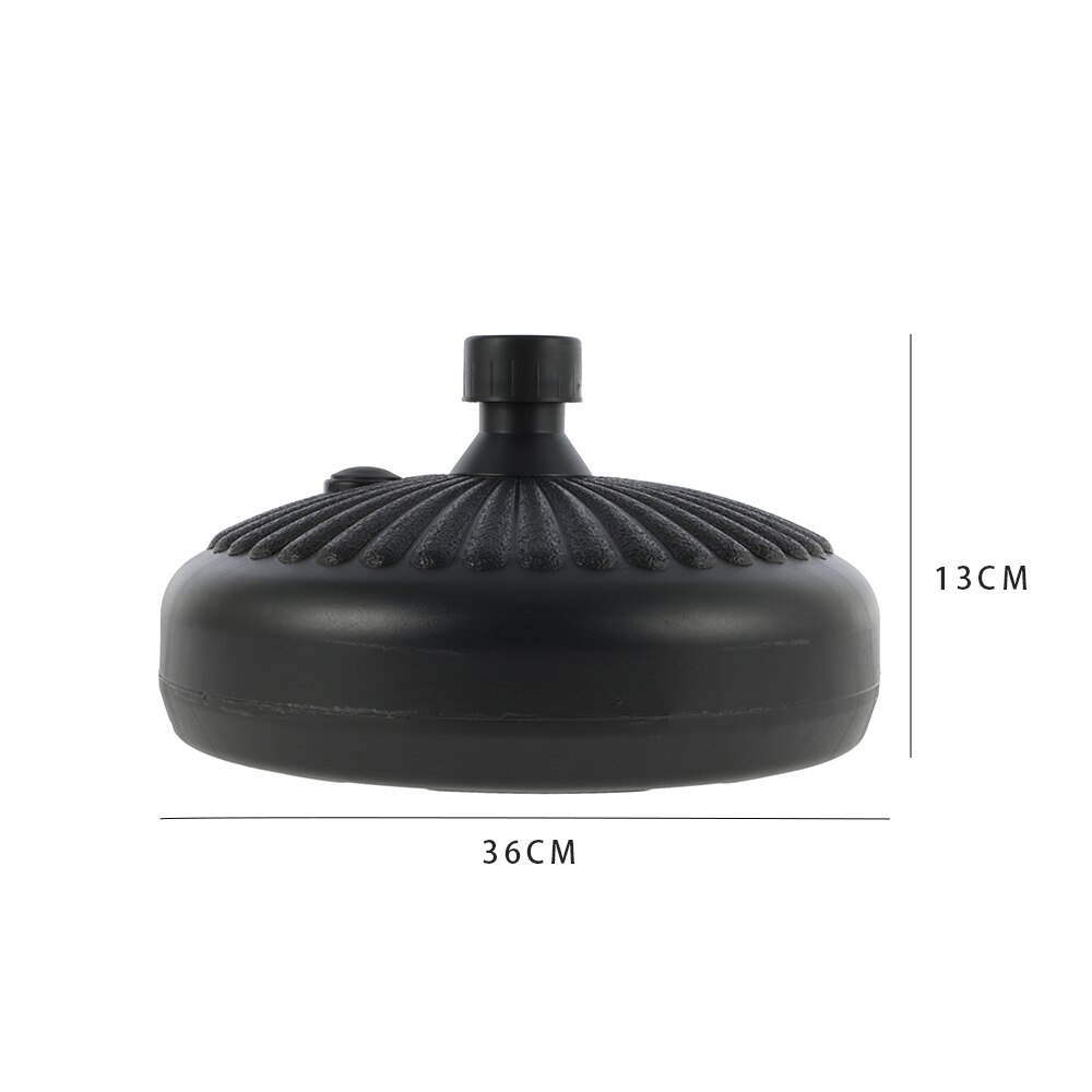 Garden Umbrella Base Round Shape Plastic Parasol Base Stand 35-38mm Water Sand Fillable Umbrella Base Outdoor Accessories