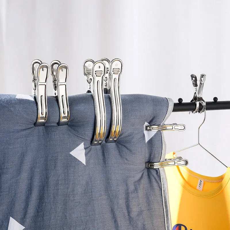 3-20 Stuks Kleding Clips Rvs Zwembad Handdoek Clips Wasknijpers Pinnen Houders Kleding Quilts Klemmen Afdichting clip Naaien Clip