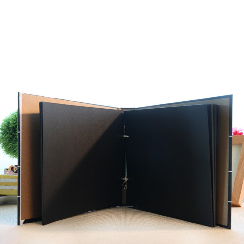 10 inch Photo Albums Black Clapper Board Self-Adhesive Photo Album Photos Memory Record Scrapbook Wedding Birthday