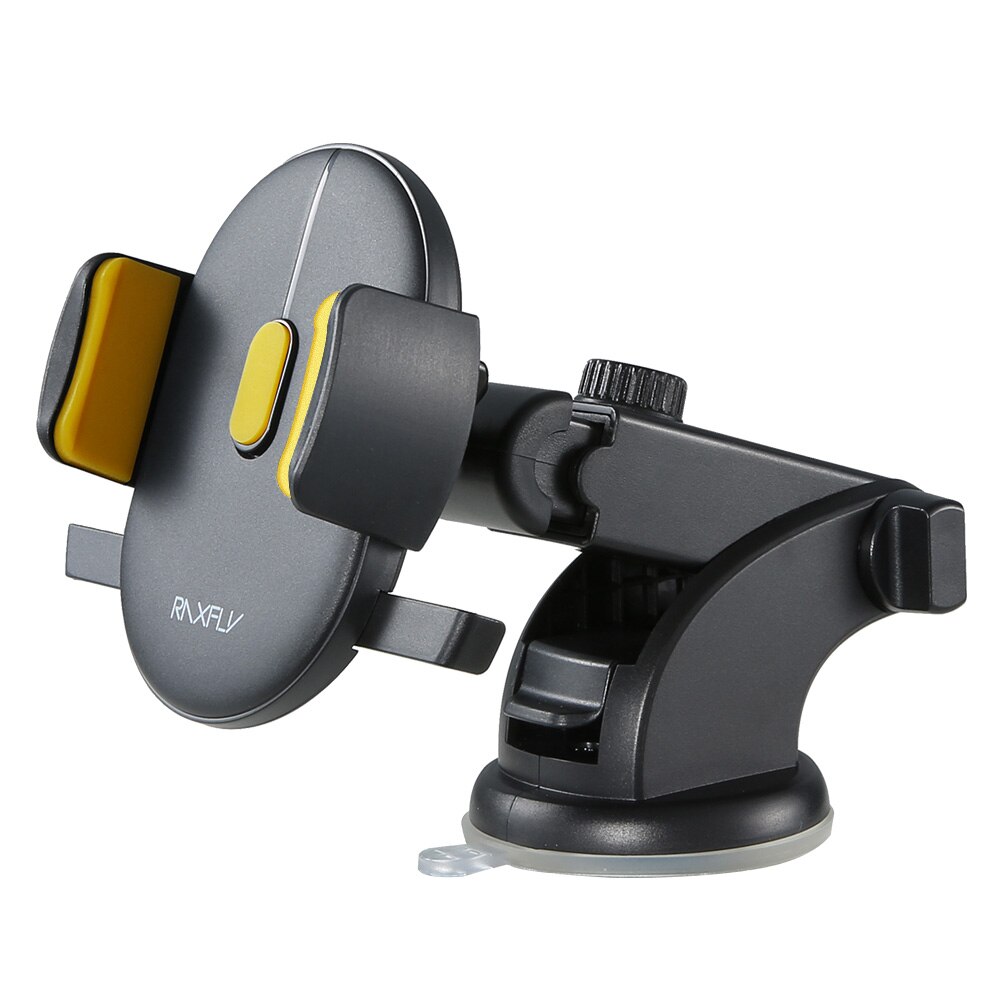 RAXFLY Voorruit Mount Auto Telefoon Houder Voor Telefoon in Auto Voor Samsung S9 360 Rotatie Autohouder Voor iPhone Telefoon stand Ondersteuning: Yellow