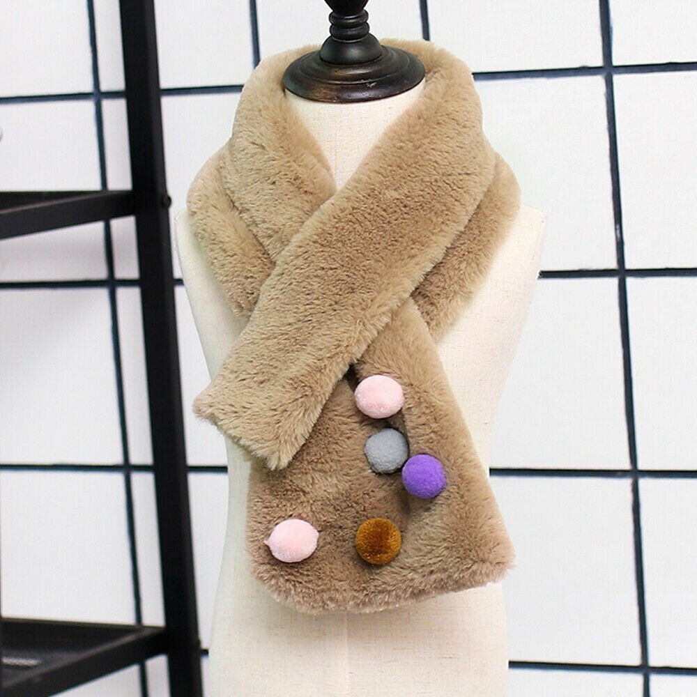 Accessoires pour bébé, écharpe douce pour enfants, garçons et filles, cache-cou d'hiver, foulards en patchwork pelucheux, châle: 6