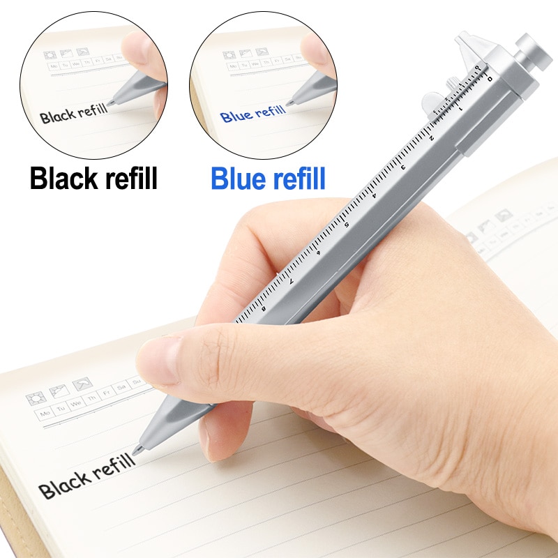 Multifunction Gel Ink Pen Vernier Caliper Roller Ball Pen Stationery Ball-Point Ball-Point 0.5mm