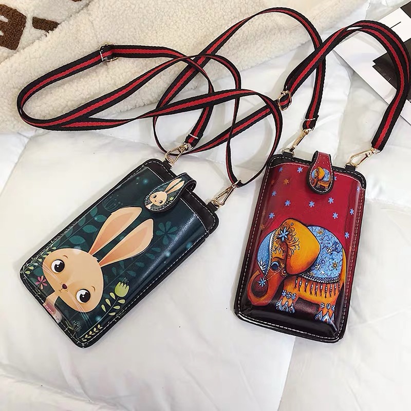 Newly Universal Card Wallet Shoulder Strap PU Leather Phone Bags For Samsung Galaxy Note 10 S10 5G Pro Lite Plus 9 A80 A50