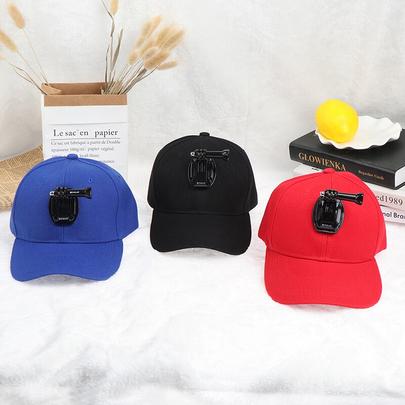 Chapeau de caméra de sport casquette réglable avec vis et socle de Stent J pour GoPro Hero 6/5