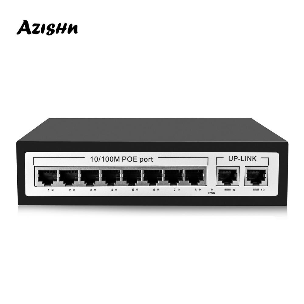 CCTV 8 port PoE switch 802.3af IEEE Fast Ethernet Switch 10 port 10/100 switch with 8 port POE For POE IP Camera Network camera