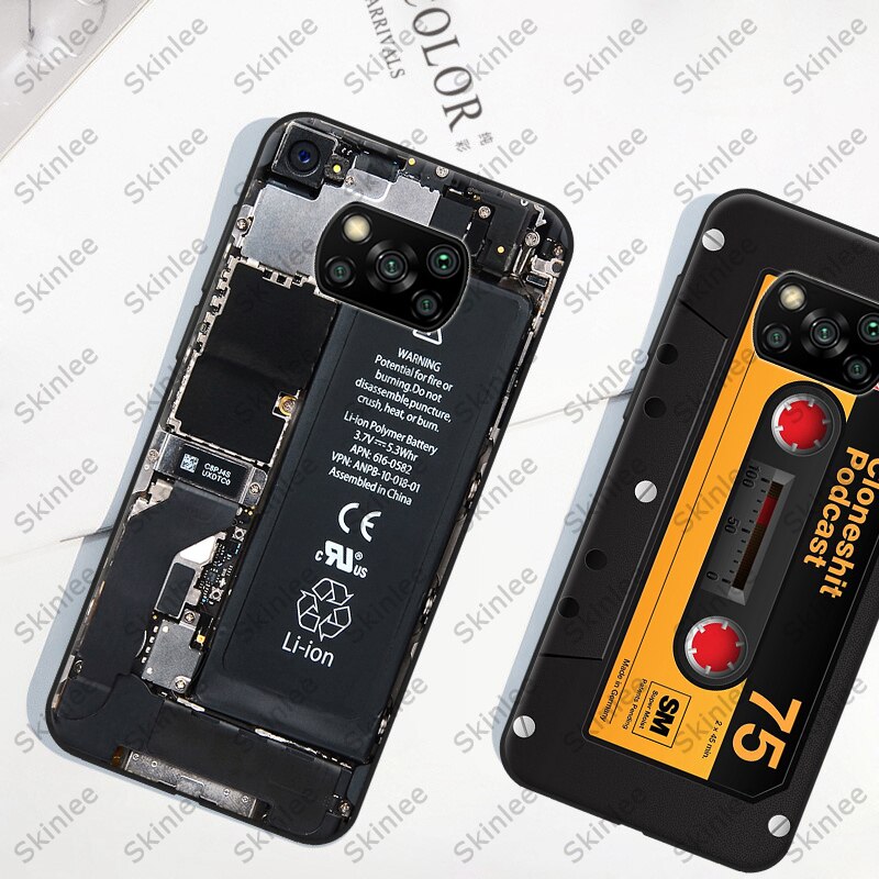 Skinlee Voor Poco X3 Nfc Case Zachte Alle Bescherming Retro Camera Patroon Gamepad Voor Xiaomi Pocophone X3 Telefoon Cover