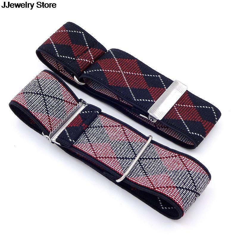 1 par mænds skjorte justerbar armbånd ærme strømpebånd bartender manchet holder armbånd holder  up 36 x 3.5cm