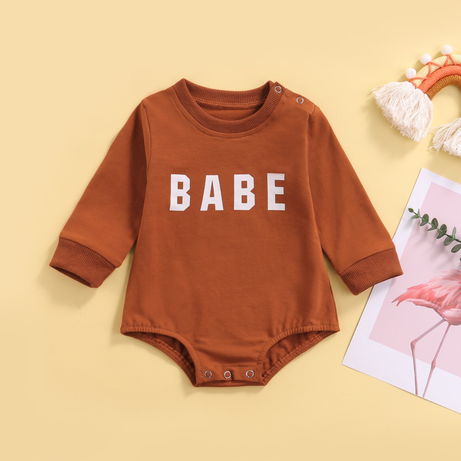 Citgeett Herbst Kleinkind Baby Mädchen Jungen Karosserie knapp Gedruckt Langen Ärmeln Overall Outfit Kleidung Frühling Anzug