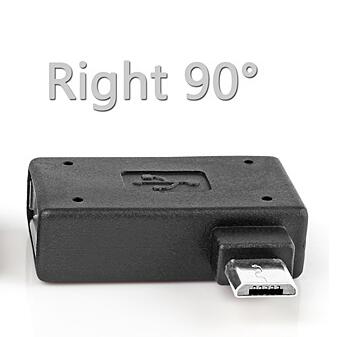 Micro Adapter Usb 2.0 Vrouw Naar Man Micro Otg Voeding Port 90 Graden Links 90 Haaks Usb otg Adapters: Right