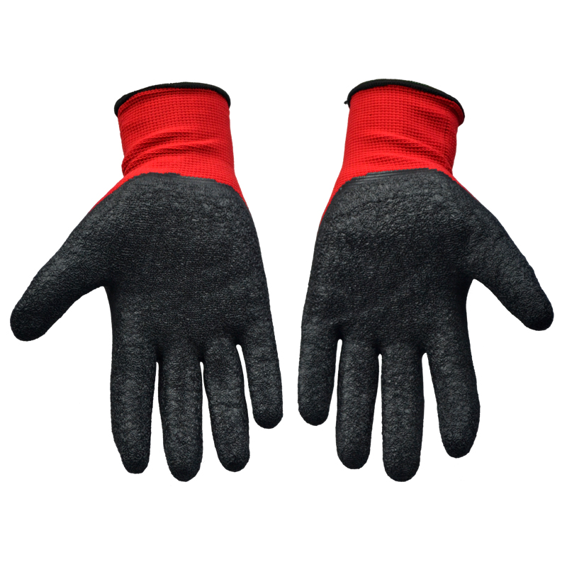5 Pairs Non-slip Thicken Latex Coating Safety Work Gloves Palm Coated Gloves Mechanic Working Gloves For Garden Work