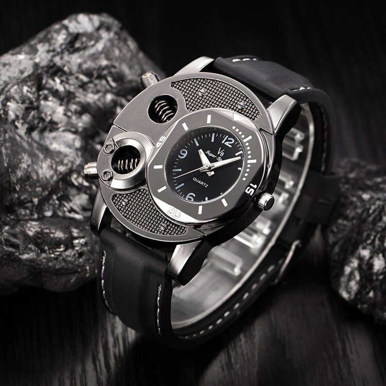 V8 Trendy Mode Siliconen Horloge Heren Horloge Toevallige Sport Quartz Horloge