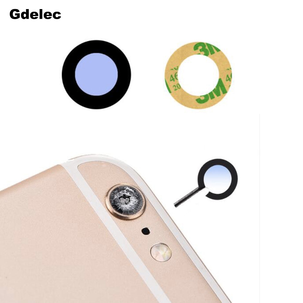 Originele Zwart Glas Camera Lens Met Tape Vervanging Voor Apple Iphone X Xs Max Xr 8 7 6S 6 plus Sapphire Crystal Camera Lens