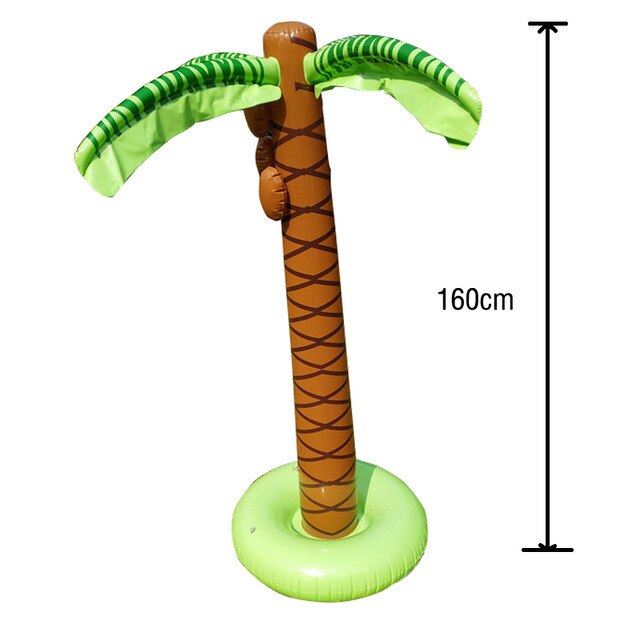 Hawaii Aufblasbare Kokospalme Baum Spielzeug Wasser Sprinkler Spielzeug 160CM Aufgeblasen freundlicher Sandstrand Eimer Party Dekorationen Spaß Spielzeug: Ursprünglich Titel