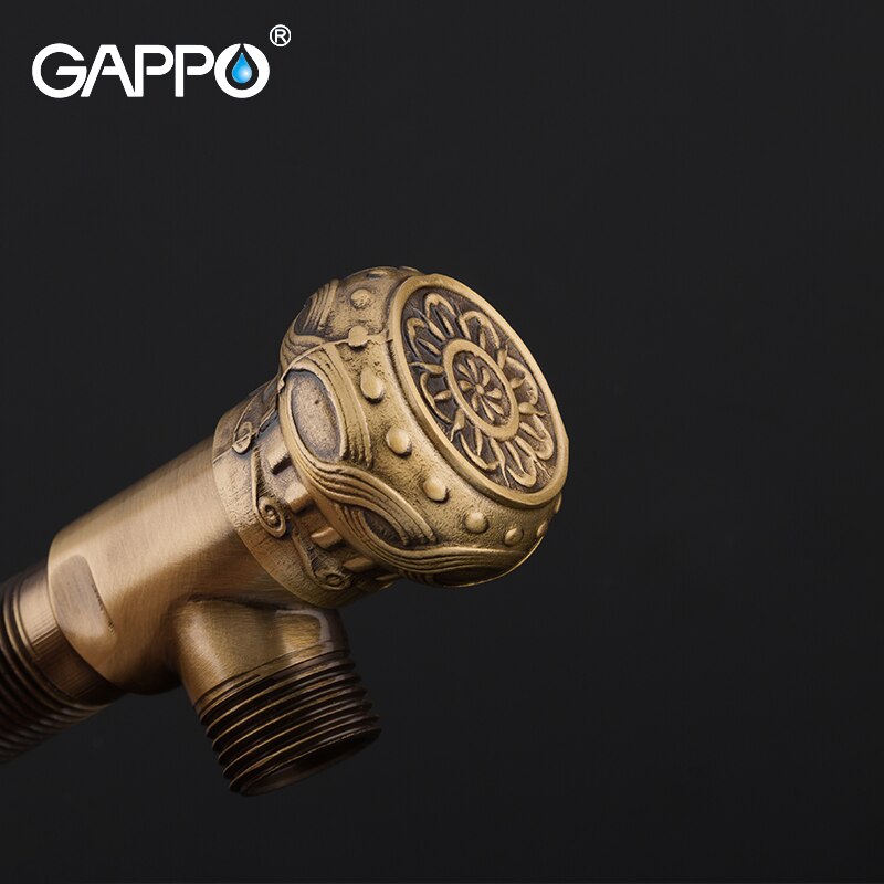 GAPPO Flush Valves 1/2"Antique Brass Toilet Angle Grandado