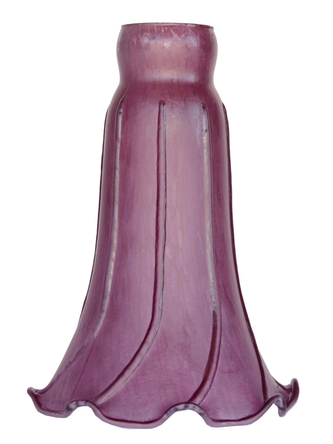 Pond Lily Lamp Shade Glass Lampshade 4" Wide 6" Tall 1.5" White Blue Rosy Yellow Green Peach Purple Amber Pink: PURPLE