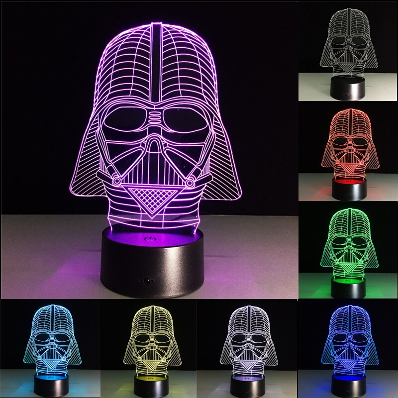 3d Lighting Fixture Football LED Table Night Lamp Remote Control RGB 7 Colors Changing Indoor Night Lights Illusion Lamp