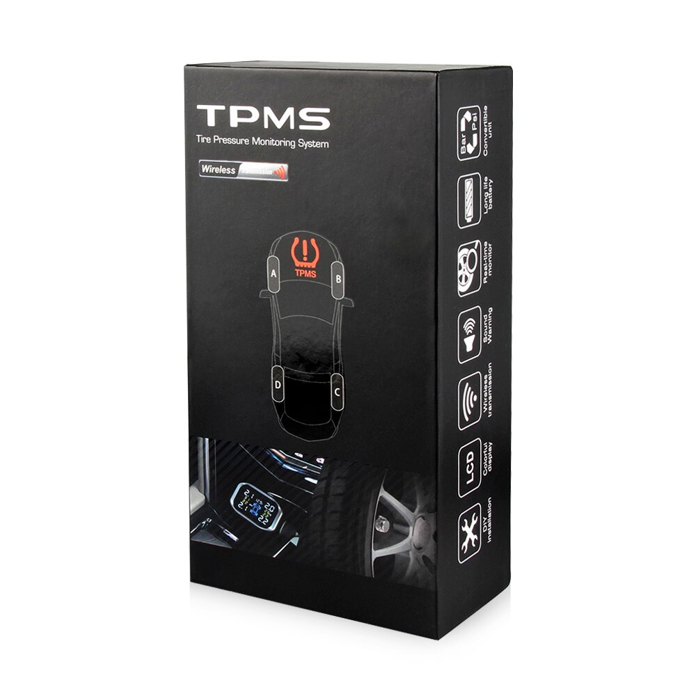Smart Car TPMS TP620 12V Digital Tire Pressure Monitoring System Tire Pressure Alarm External/Internal Sensor