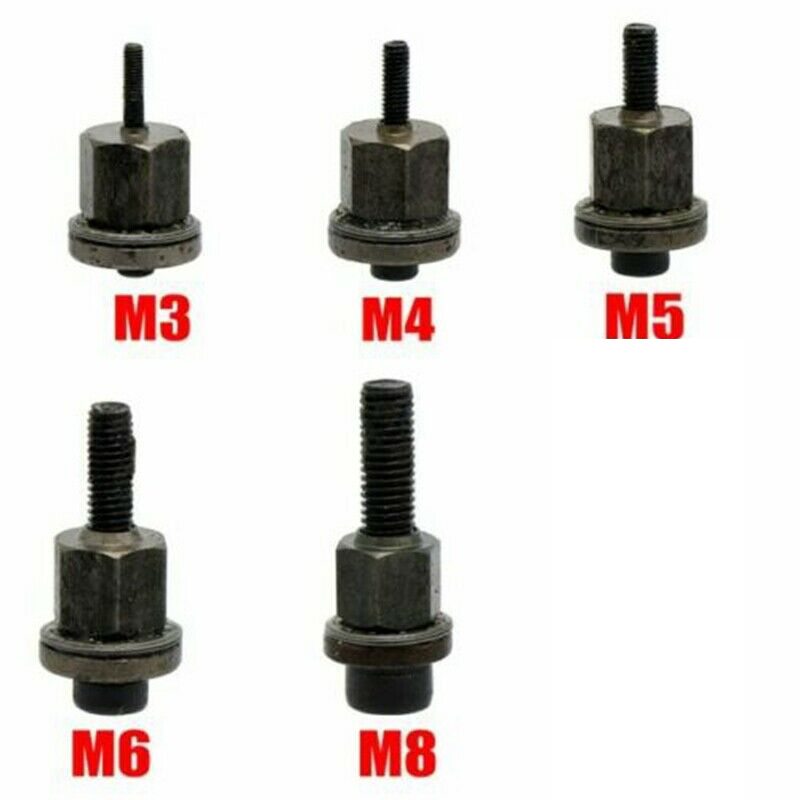 5pcs Riveter Tool Mandrel Rivet Nuts Simple Installation M3-M10 Head Nut Optional Model Rivet Gun Tip Spare Part: M3 M4 M5 M6 M8