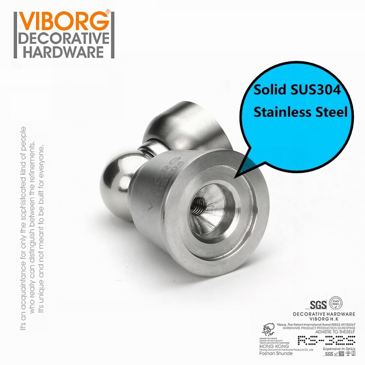 VIBORG Luxus Solide SUS304 Edelstahl Boden Zauberstab montiert Magnetische Magnet Tür Stopper Tür halt Türstopper RS-32S