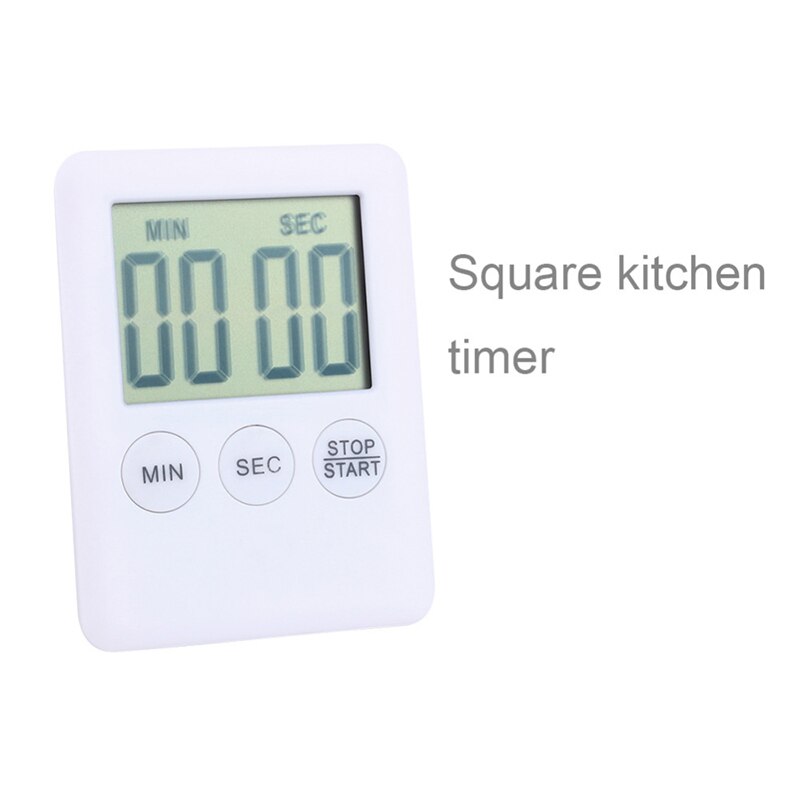 Super Thin LCD digital Kitchen Timer Square Cooking Timer Count Up Countdown Alarm Magnet Clock Temporizador