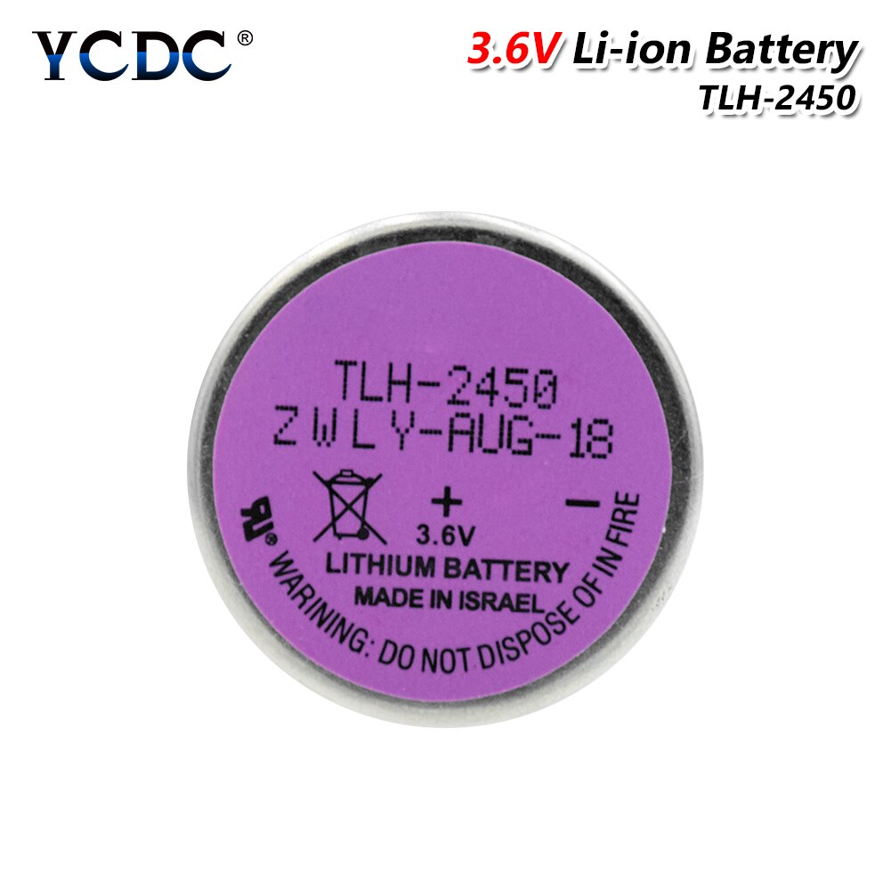 3,6 V 550mAh TLH-2450 ER2450 Lithium-Li Ionen Batterie Trocken Batterie Für Reifen Druck Monitor System-Geschmack Münze Zelle hohe Energie