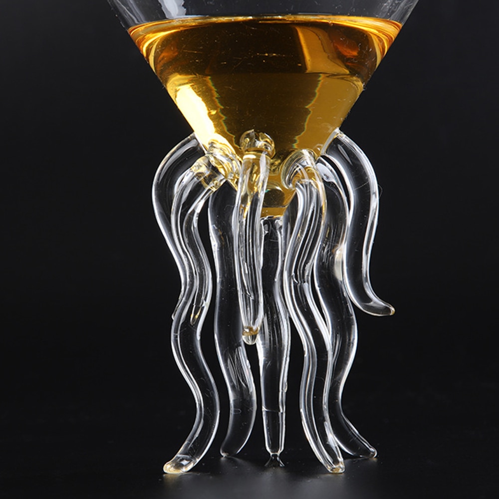 Verre à Cocktail poulpe 100ML, verre Transparent pour méduse, gobelet à jus, verre à vin conique, verre à Champagne