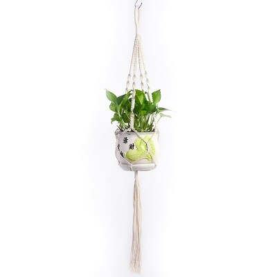 100% handmade hanging baskets flower pot plant holder macrame plant hanger indoor wall hanging planter plant basket holder: 3