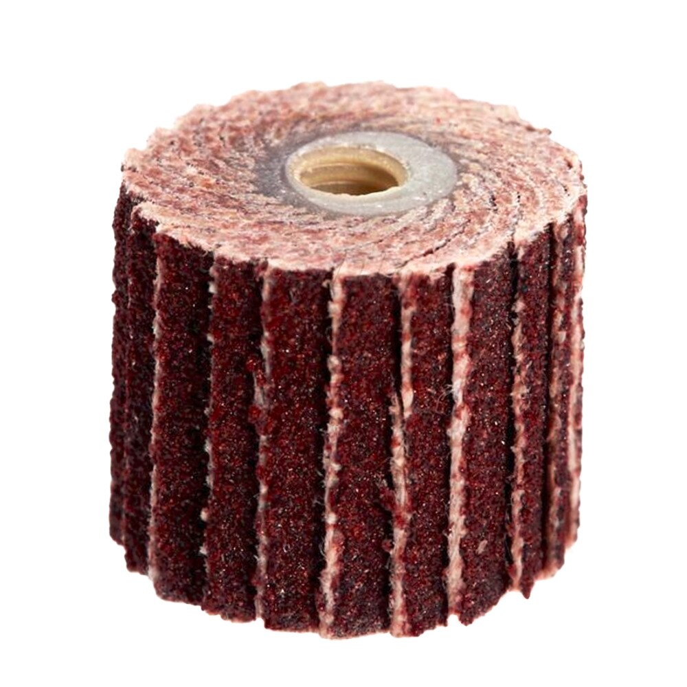 10pcs Emery Cloth 240# Abrasive Sandpaper 10mm Grinding Flap Wheel Brushes for Woodworking Disc With 1 Mandrel
