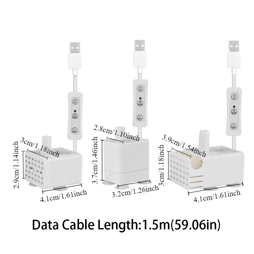 Lågtrycksakvarium usb dränkbar pump mini 3w mini dränkbar pump storflödesstötsäker cirkulerande filtreringspump