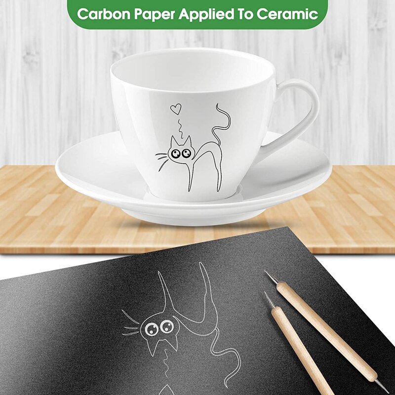 205 Sheets Carbon Paper Sheets, Carbon Copy Paper with 5PCS Embossing Stylus for DIY Woodworking, Paper, Canvas(A4 Size)