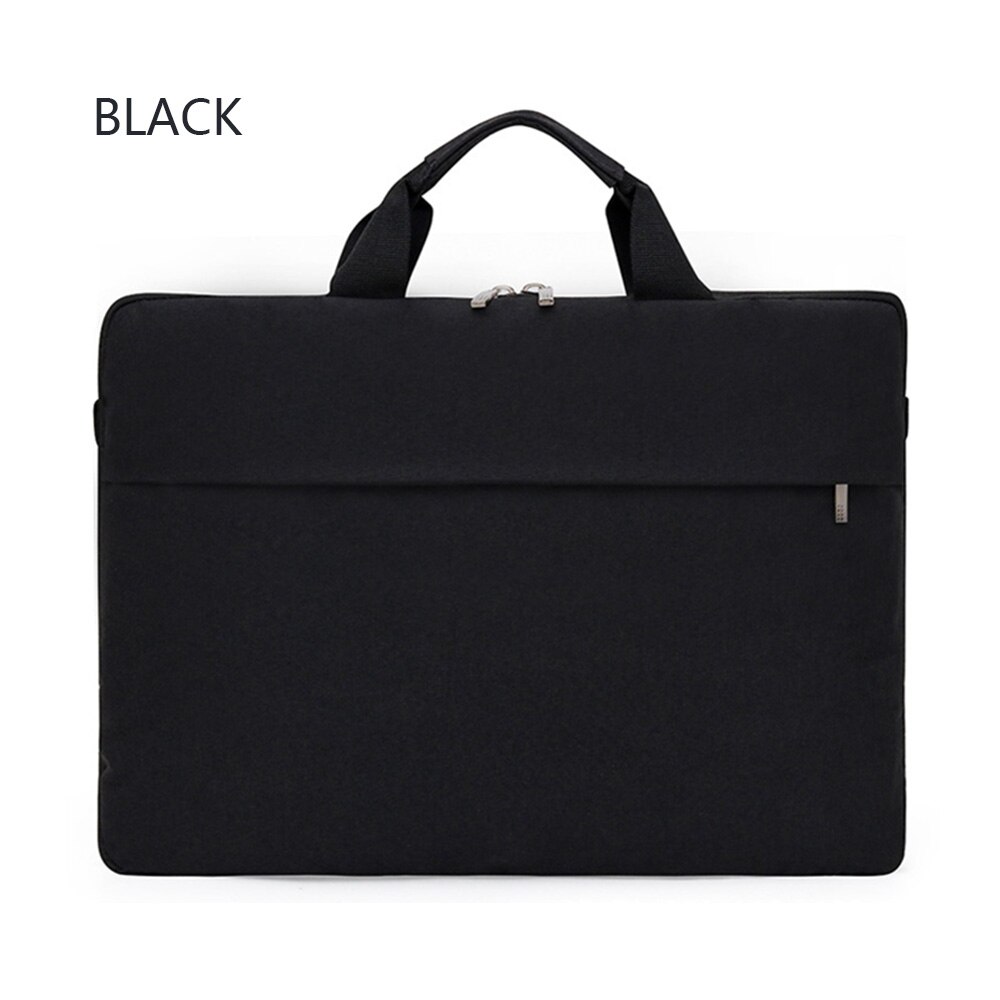 Casual portable document bag computer handbag document storage organizer bag men file briefcase bag messenger: black